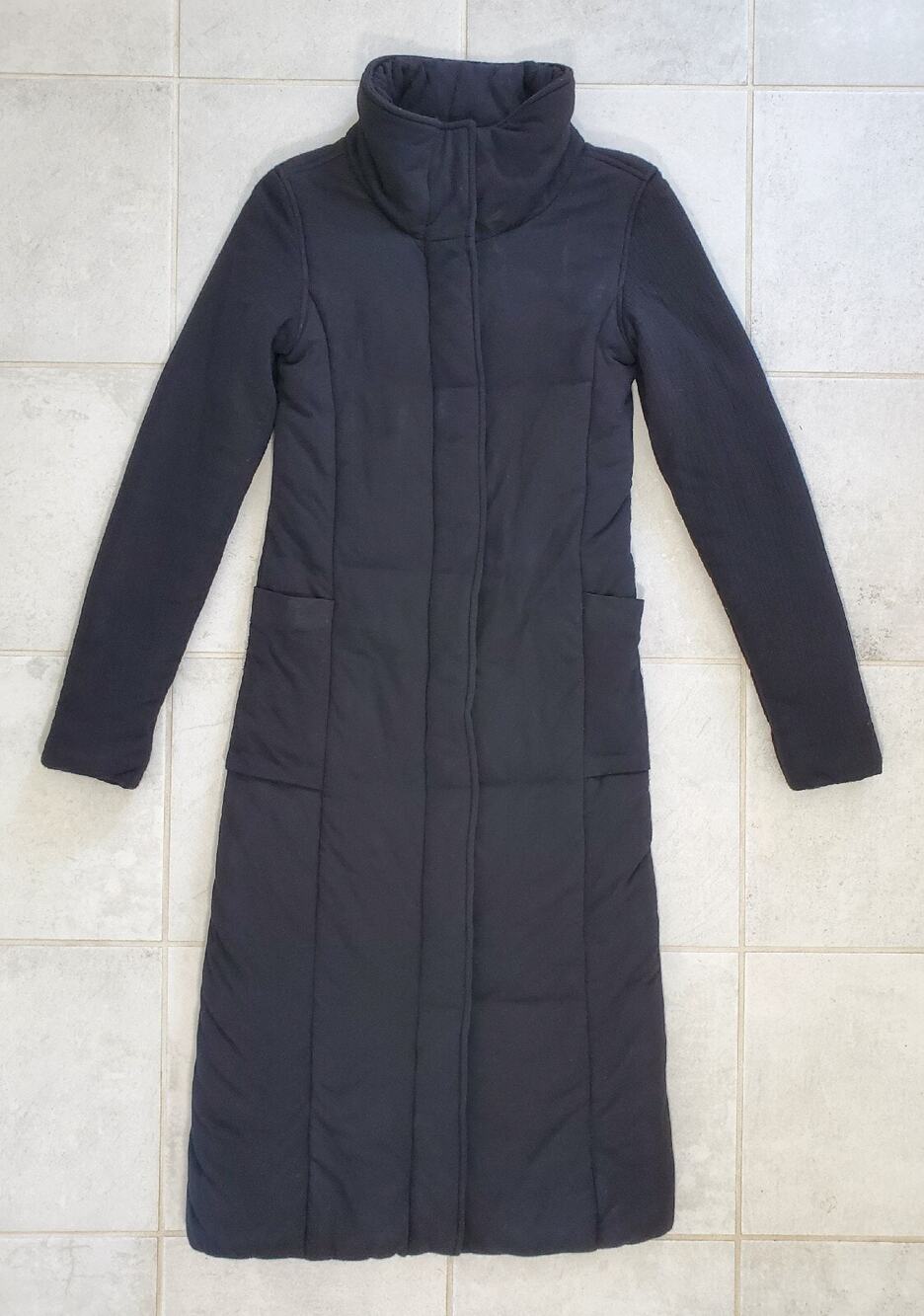 James Perse Women's Size 1 Small Long Sleeve Switch Coat Black Buttons